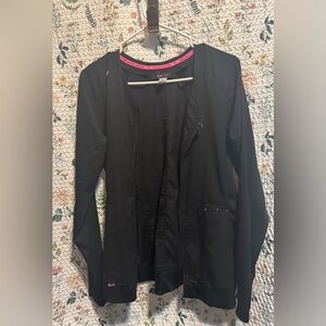 Koi Lite Black Zip-Up Top